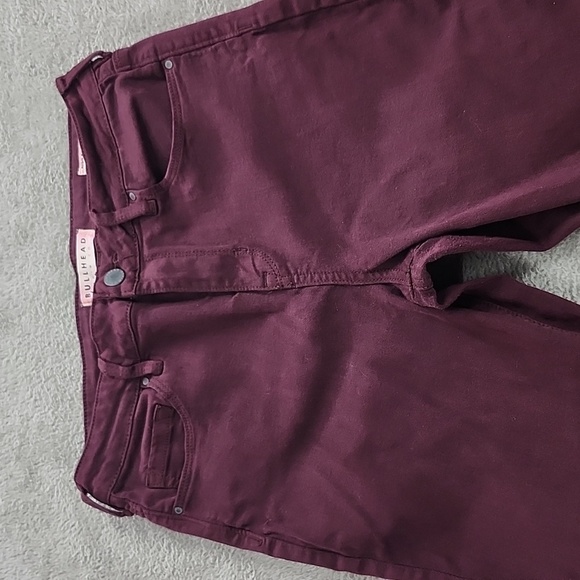 Bullhead Jeans Womens 28 High rise Skinniest Burgundy 5 Pocket Zip Closure - Picture 2 of 13